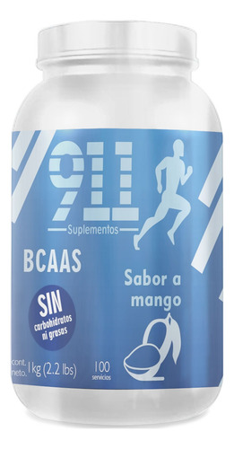 Aminoácidos Bcaas 911 Suplements 1 Kg Sabores 100 Servicios Mango