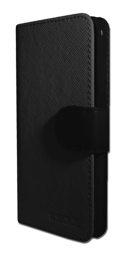 Funda Flip Cover Solapa Samsung A30 Protector Negro + Vidrio