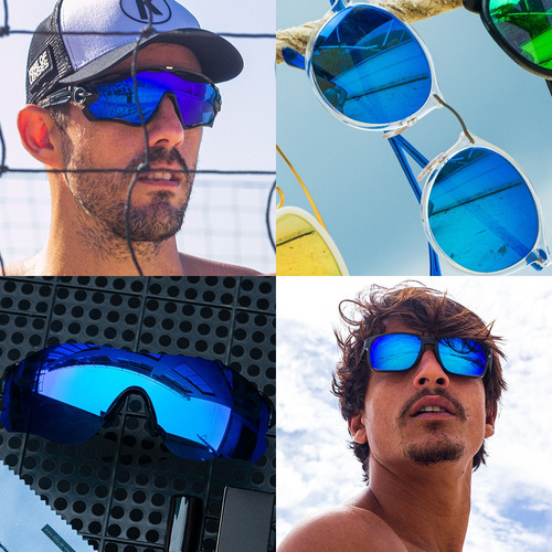 Lentes Para Flak 2.0 - Hidrofóbica Cor Neom Blue