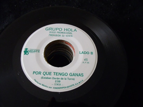 Ep Grupo Hola, Lastima (Usado)