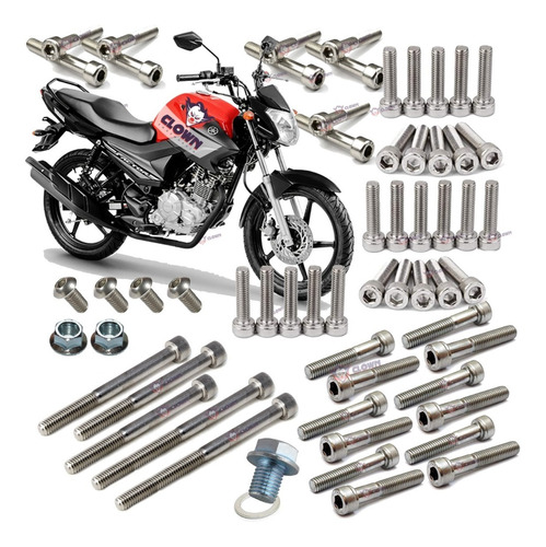 Clown Kit Parafuso Motor Top Allen Inox Ybr 125 Factor Y10i