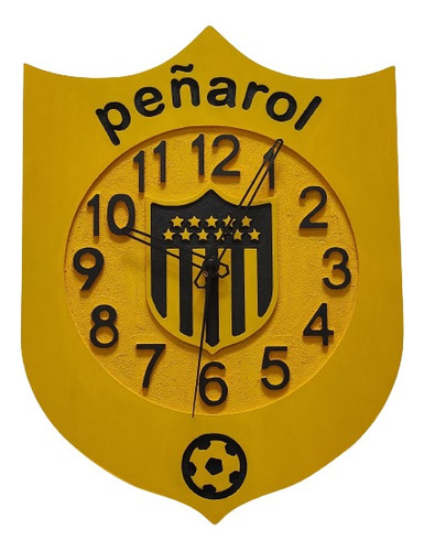 Reloj Mdf Peñarol, Ideal Para Regalos.