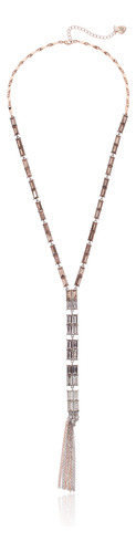 Betsey Johnson Stone Fringe Y-shaped Necklace