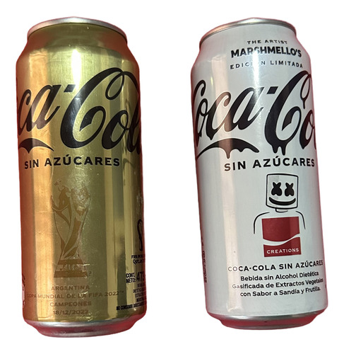 Latas Coca-cola Edición Limitada Marshmello Y Mundial Qatar