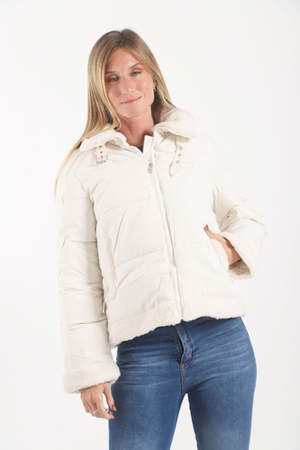 Campera Puffer Con Corderito Wolves Cl 78302