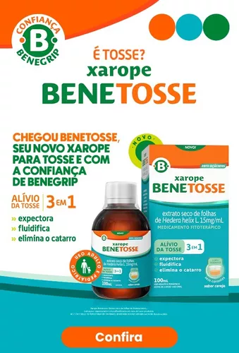 Comprar Xarope Benetosse Hedera Helix L. 15Mg/Ml Sabor