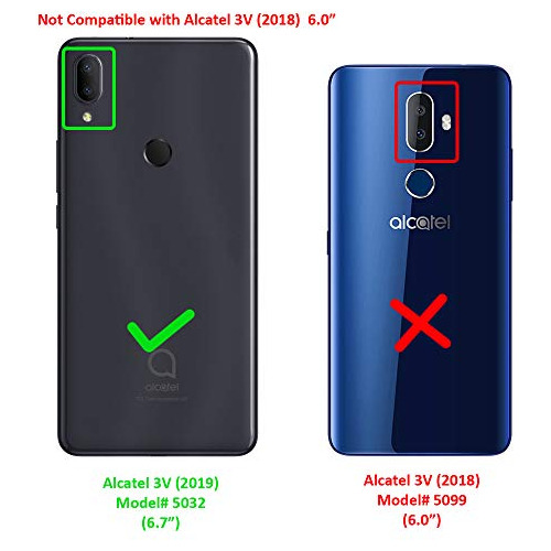 Funda Para Alcatel 3v (2019) 5032w Ad1 Blanco Marmol Image