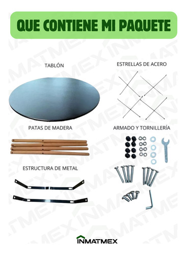 Mesa Redonda Eames Moderna 80cm Para Jardín Y Hogar