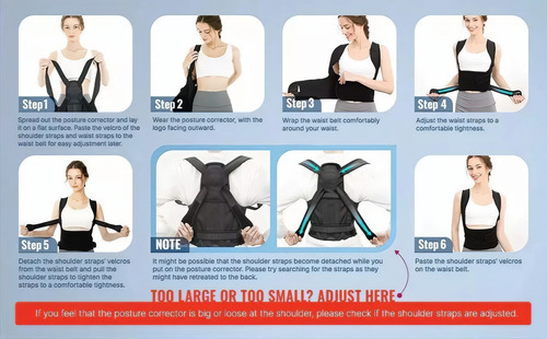 N Corrector Postura Espalda Para Hombre Y Mujer Ajustable