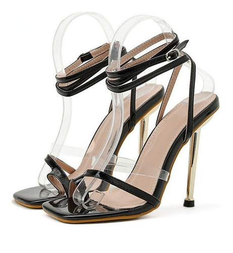 Sandalias Gladiator Para Mujer, Zapatos De Tacón Alto Con Co