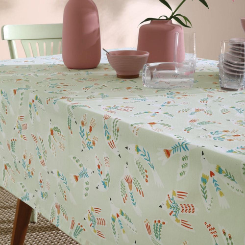 Toalha De Mesa Quadrada Döhler Clean Erica 4 Lugares