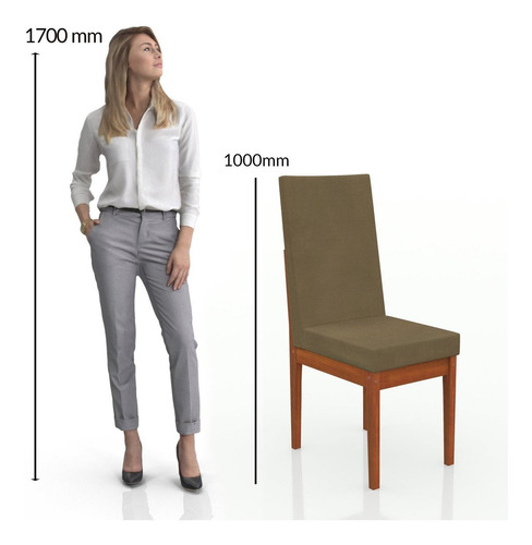 Conjunto Sala De Jantar 6 Lugares Com Mesa E Cadeira Em