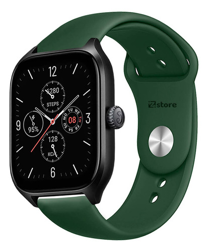 Correa Compatible Con Amazfit Gts4 Verde Militar