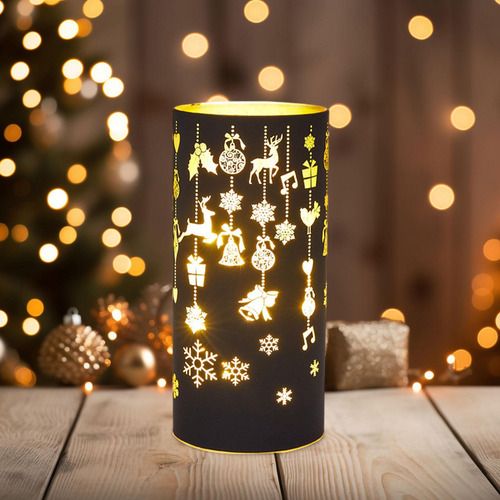 Lámpara De Noche Led Con Forma De Cilindro Para Navidad,