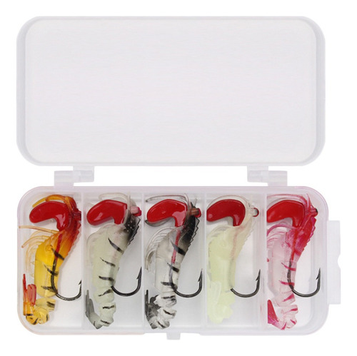 5 Señuelos De Pesca De Camarones Con Múltiples Articulacione