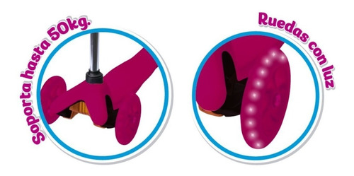 Imagen 3 de 5 de Monopatin Extensible 3 Ruedas Juliana Con Luces Led Hasta50k