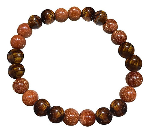 Pulsera Goldstone Ojo De Tigre Aesthetic Riqueza Prosperidad
