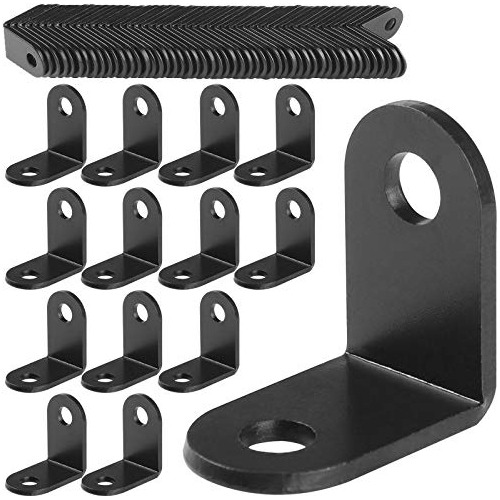 100 Pcs Black Corner Brace 1x1 Inch L Bracket Corner Br...