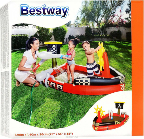 Pileta Pelotero Inflable Barco Pirata Con Espadas Bestway