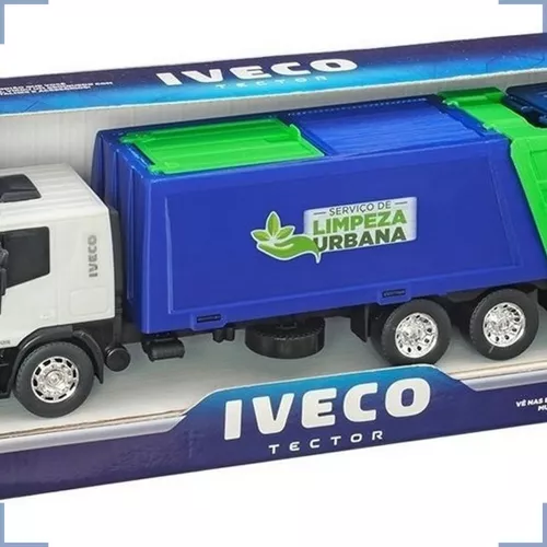 Caminhão Infantil Iveco Tector Coletor Miniatura - Usual Brinquedos 342