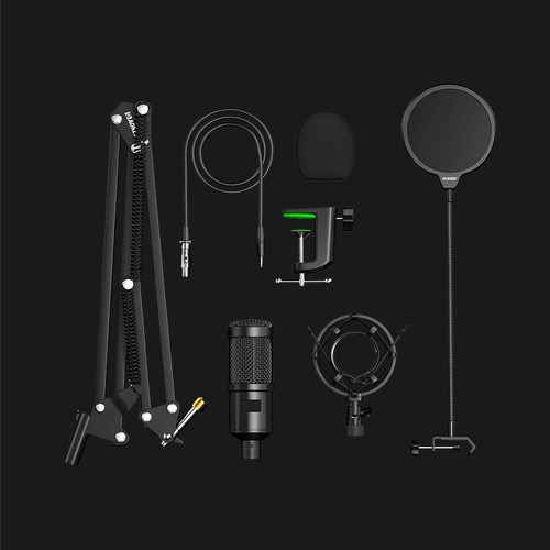 Imagen 2 de 8 de Kit Micrófono Condensador Pro Usb Con Atril Njoytech
