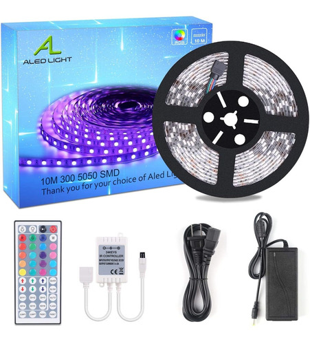 Aled Luz 5050 32.8 Ft 600 Leds Rgb 60leds/m Smd No Resistent