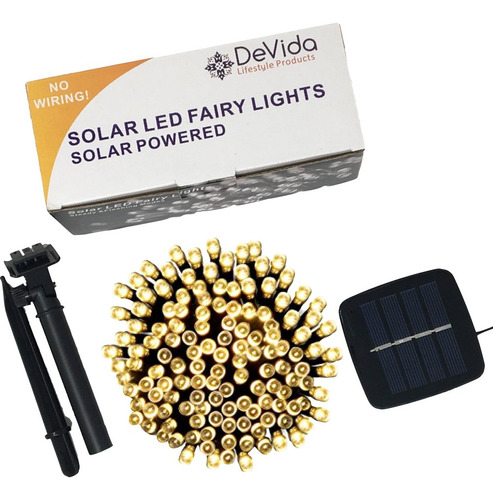 Solar Cadena Luces Blanco Clido, Ambiente Iluminacin, Luces