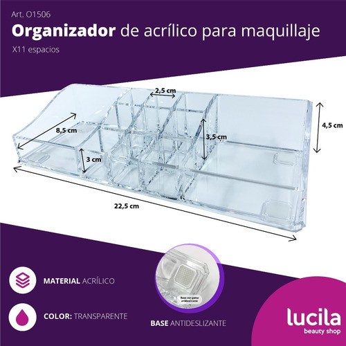 Imagen 3 de 7 de Organizador De Acrílico Para Maquillaje Cosméticos 4 Cajones