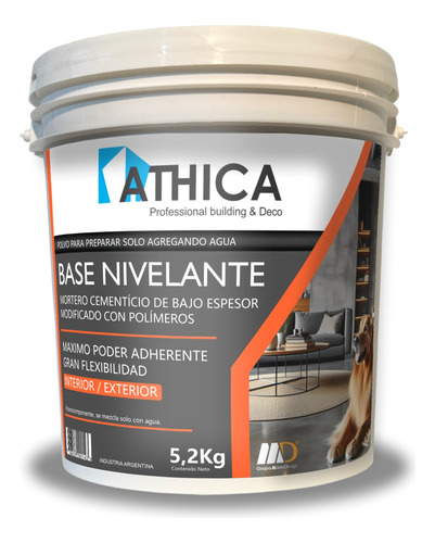 Athica Microcemento Base Gris Fina 5,2kg | Rinde Hasta 5m2