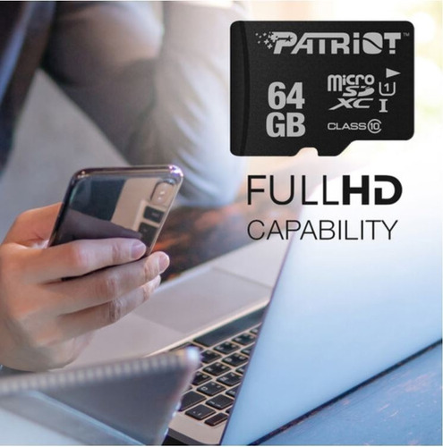 Imagem 3 de 6 de Cartao De Memoria Patriot Micro Sd 64gb Lx Series Classe 10