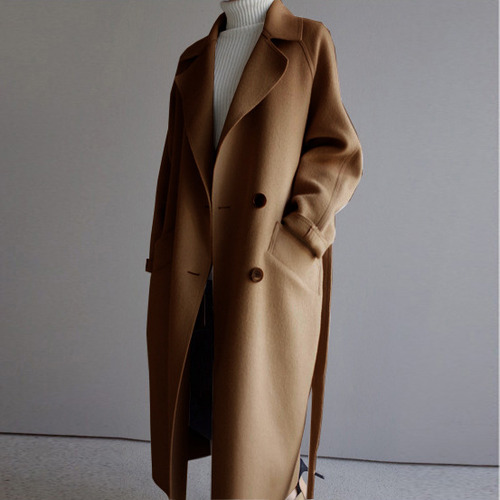 Abrigo Reversible De Mezcla De Lana Para Mujer Otoño-invierno