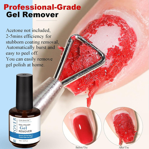 Louinstic Kit De Removedor De Esmalte De Uñas De Gel, Elimin