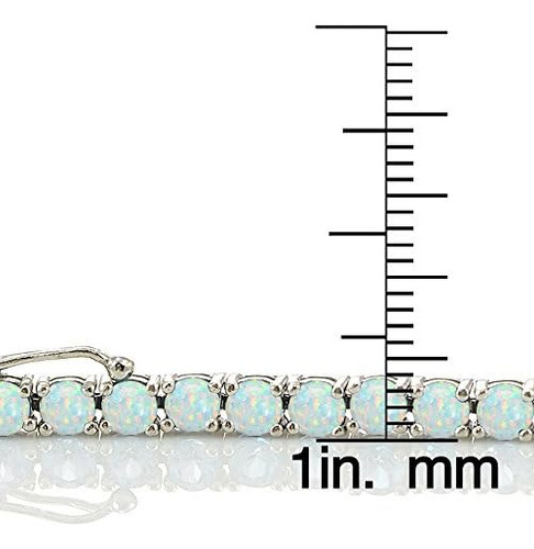 Pulseira De Tênis Redonda De 4 Mm Com Pedras Preciosas De G