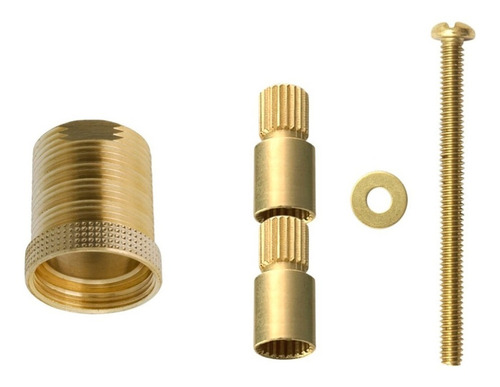 Prolongador Registro Padrão Docol Pressão Gaveta Metal 20mm Acabamento Fosco Cor Dourado