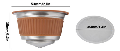 Juego De Cápsulas De Café Recargables De Chocolate De Acero