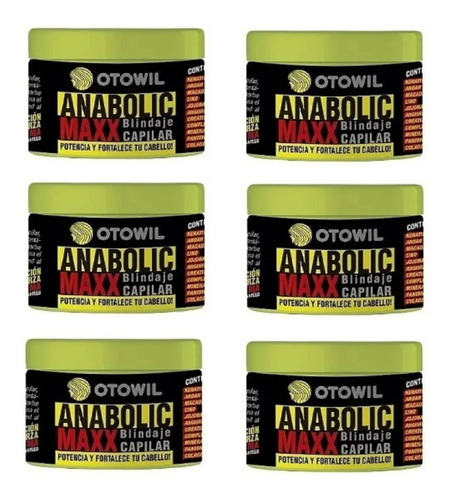 Otowil Anabolic Maxx Mascara Capilar - Potencia - 250g X6un