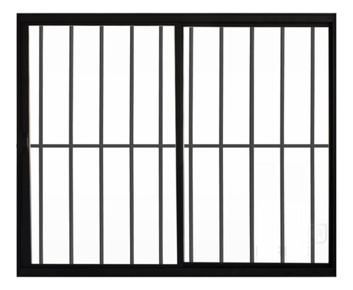 Janela De Alumínio De Correr 100x150cm 2 Folhas Grade Hale