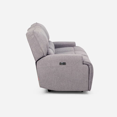 Rosen Sofá Reclinable 3 Cuerpos Eléctrico Jagger Gris