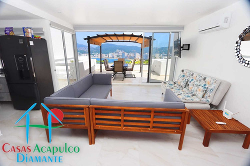 Imagen 9 de 30 de Cad Brisas Diamante 42. Terraza Con Extraordinarias Vistas De Acapulco
