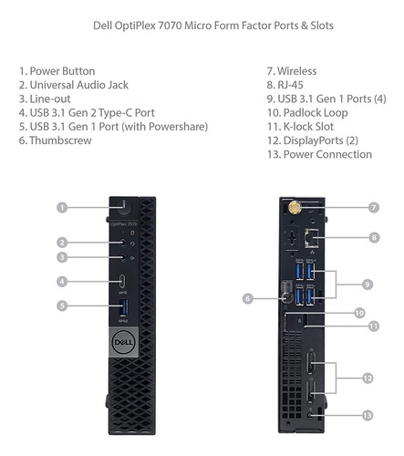 Dell Optiplex 7070 Mini Pc Core I7-9700 16gb Ram 512gb Ssd (Reacondicionado)