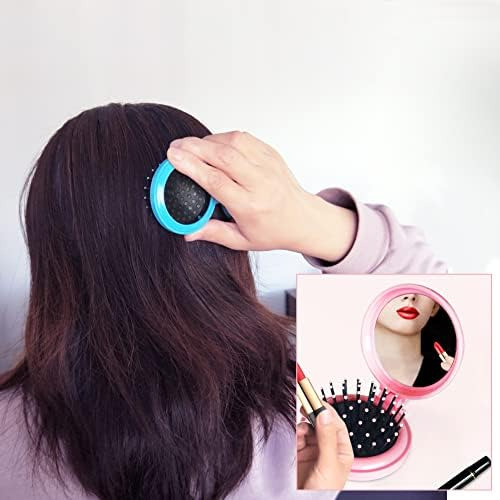 Cepillo De Pelo Plegable Con Espejo Para Mini Peine De Masaj