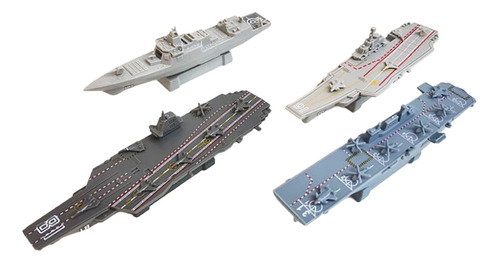 4x Portaaviones De Juguete 4d Modelo De Barco Ensamblado