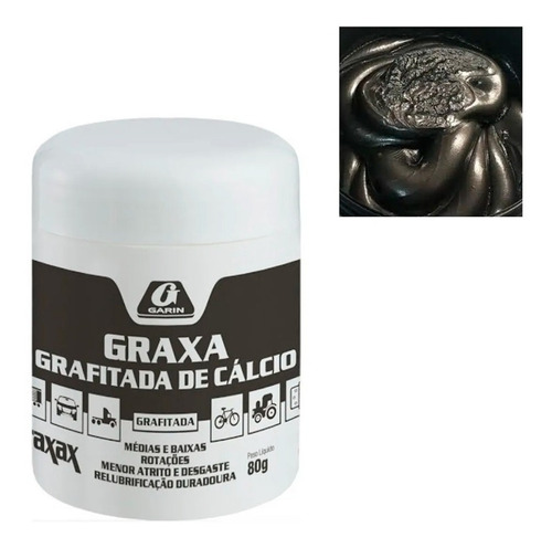 Graxax Graxa Cinza Grafitada Lubrificação Portão De Aço 80g