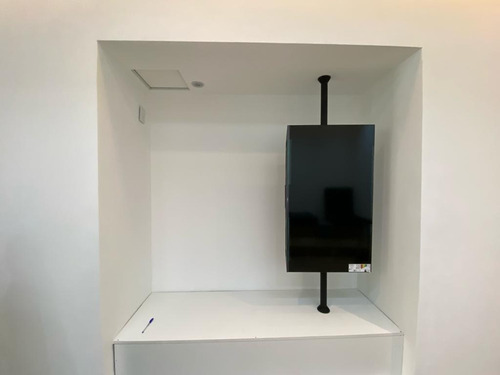 Columna Giratoria Para Tv 360° Negro Hasta 2.8 M