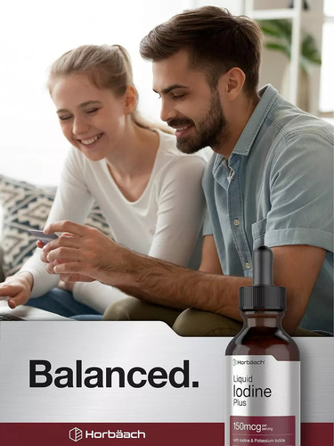 Suplemento de solución de yodo líquido Horbaach 150 mcg 60 ml