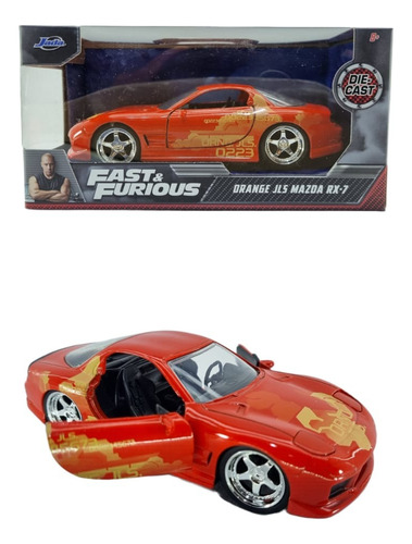 Orange Jls Mazda Rx-7 Esc. 1:32 Rápidos Y Furiosos Jada