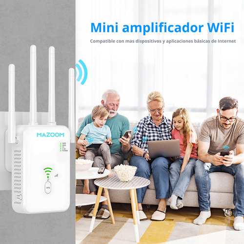 Mazoom E-u10 Router Wifi 1200mbps 2.4/5ghz Router Rompemuros Repetidor Wifi Amplificador Extensor 1200mbps 127/220v 2.4g Color Blanco