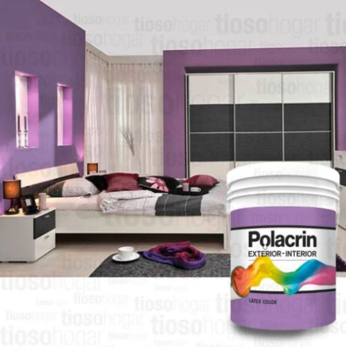 Pintura Premium Polacrin 10 Lts Bermellon Alto Rendimiento