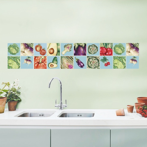 Vinilos Decorativos Azulejos Adhesivos Vegetales 2 Verdura