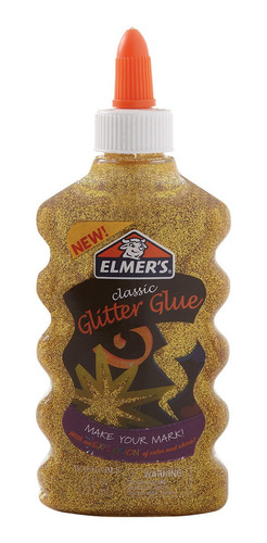 Cola De Slime Com Glitter Classic 177ml Dourado Elmers 39577